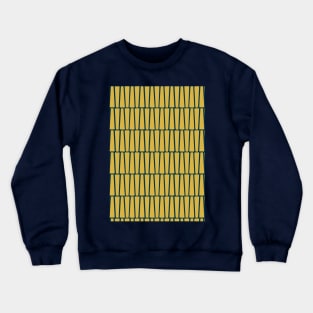 Mustard, Navy Atomic Age MCM Blocks Crewneck Sweatshirt